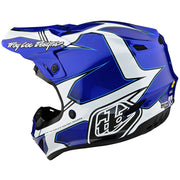 TLD - SE4 Poly MIPS Matrix Blue/White Helmet