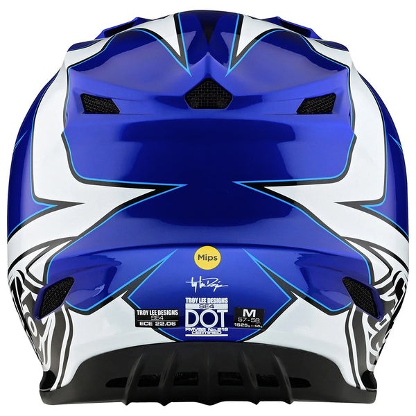 TLD - SE4 Poly MIPS Matrix Blue/White Helmet