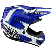 TLD - SE4 Poly MIPS Matrix Blue/White Helmet