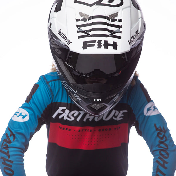 Fasthouse - Youth Grindhouse Pro Daytona Electric Blue/Black MX Combo