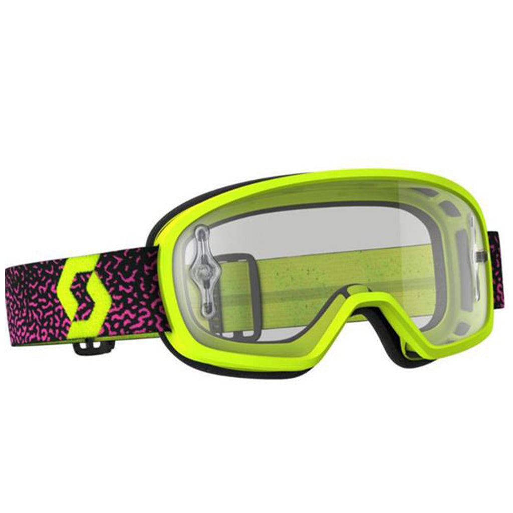 Scott - Youth Buzz Pink/Yellow Roll Off Goggles