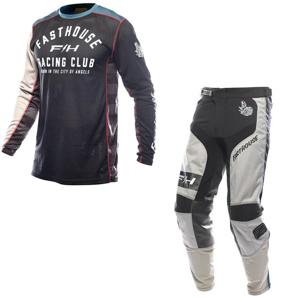 Fasthouse - Grindhouse Club Light Gray/Teal MX Combo