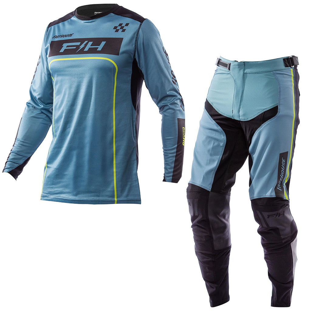 Fasthouse - Grindhouse Pro Apex Slate/Flo Green MX Combo