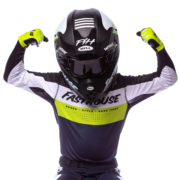 Fasthouse - Youth Grindhouse Pro Daytona Black/Flo Green MX Combo