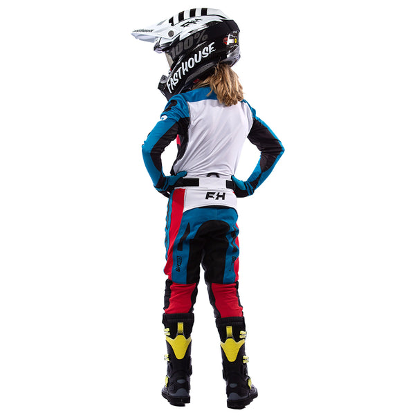 Fasthouse - Youth Grindhouse Pro Daytona Electric Blue/Black MX Combo