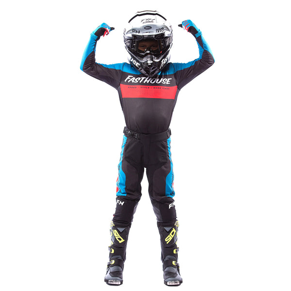 Fasthouse - Youth Grindhouse Pro Daytona Electric Blue/Black MX Combo