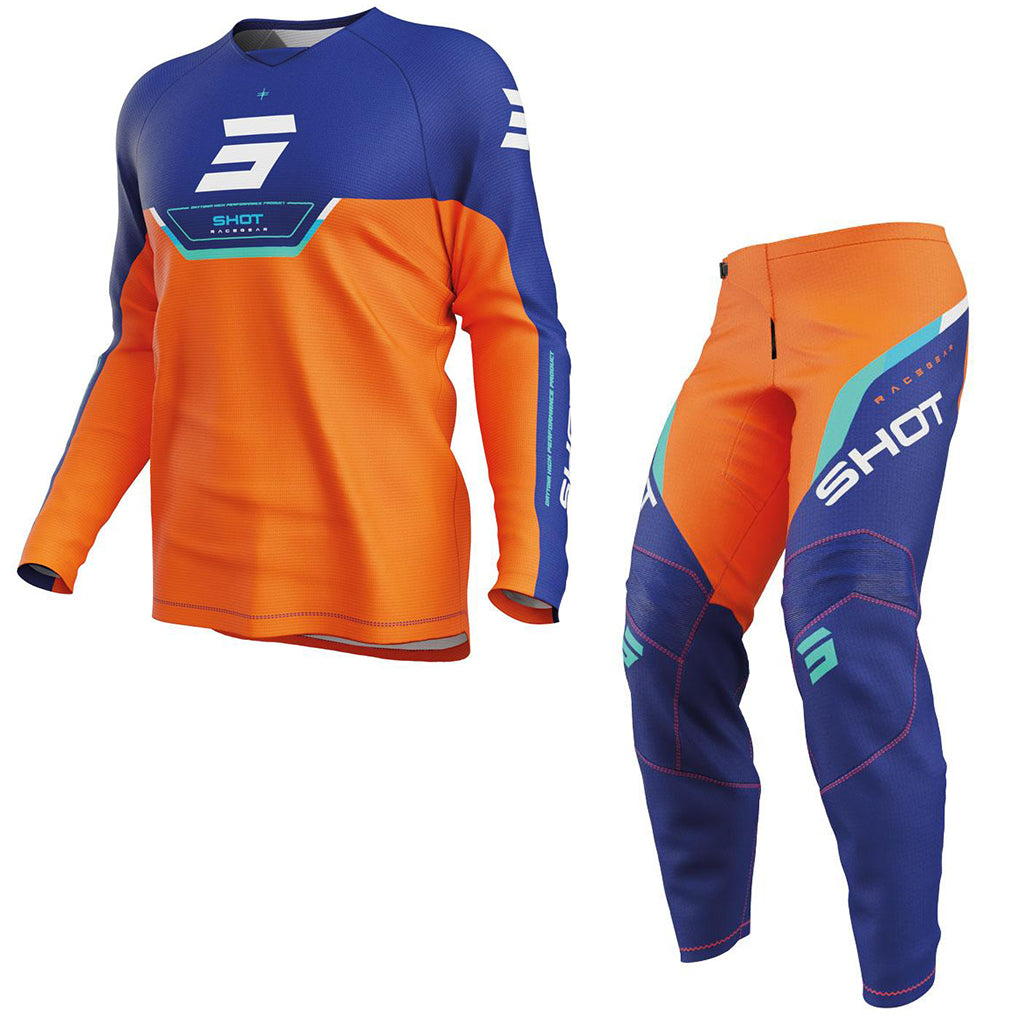 Shot - 2026 Kids Draw Daytona Orange MX Combo