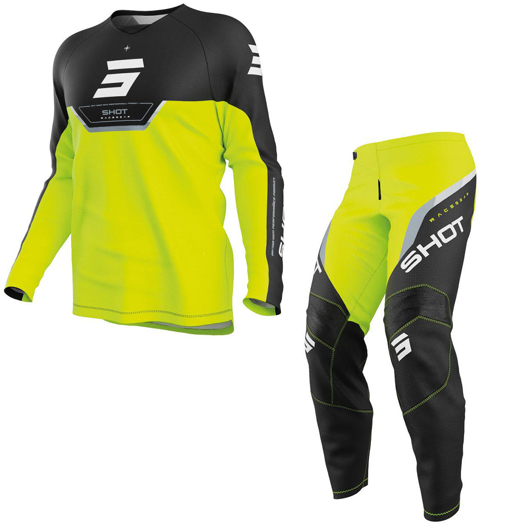 Shot - 2026 Kids Draw Daytona Yellow MX Combo