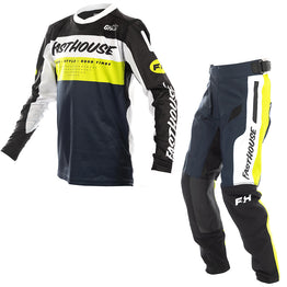 Fasthouse - Youth Grindhouse Pro Daytona Black/Flo Green MX Combo