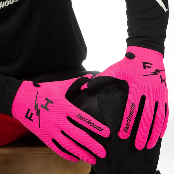 Fasthouse - Youth Carbon Eternal Electric Pink Gloves