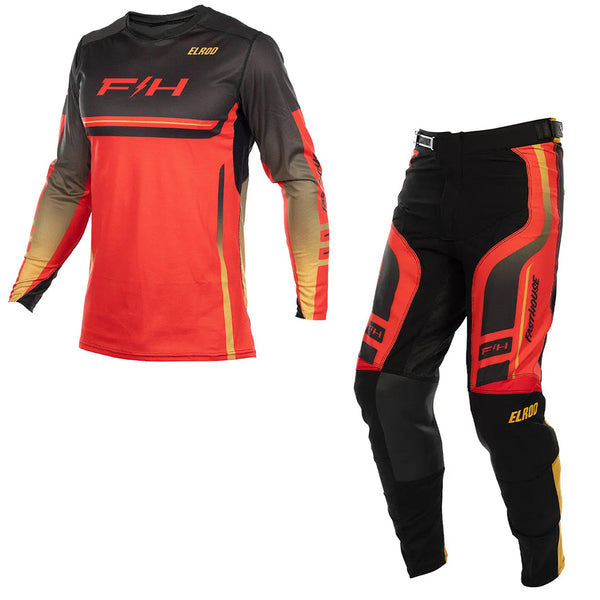 Fasthouse - Youth Elrod React Racing Red/Black MX Combo