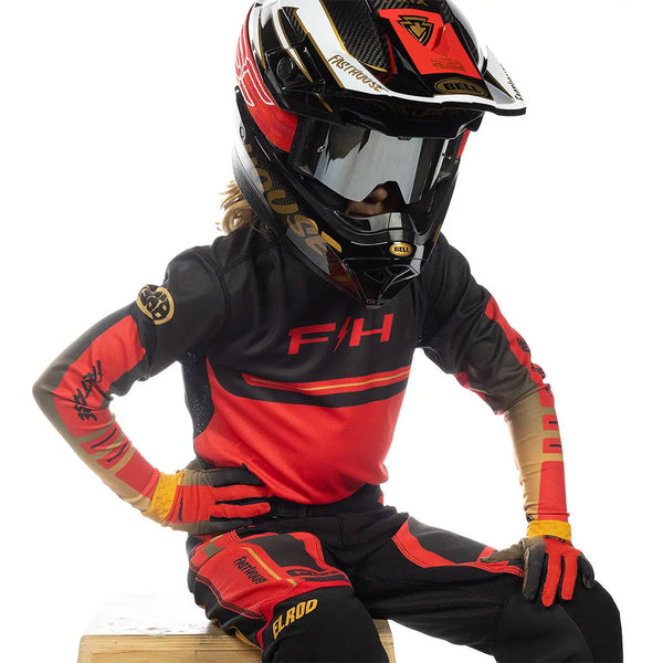 Fasthouse - Youth Elrod React Racing Red/Black MX Combo