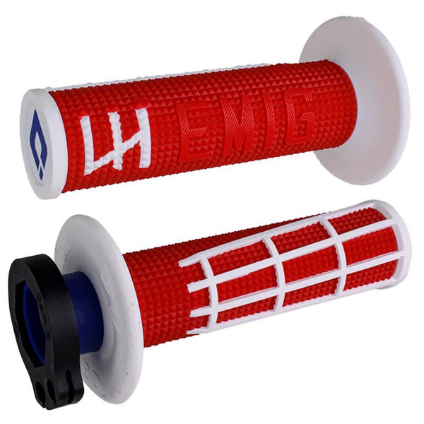 ODI - Emig 2.0 Red/White Lock On Grips