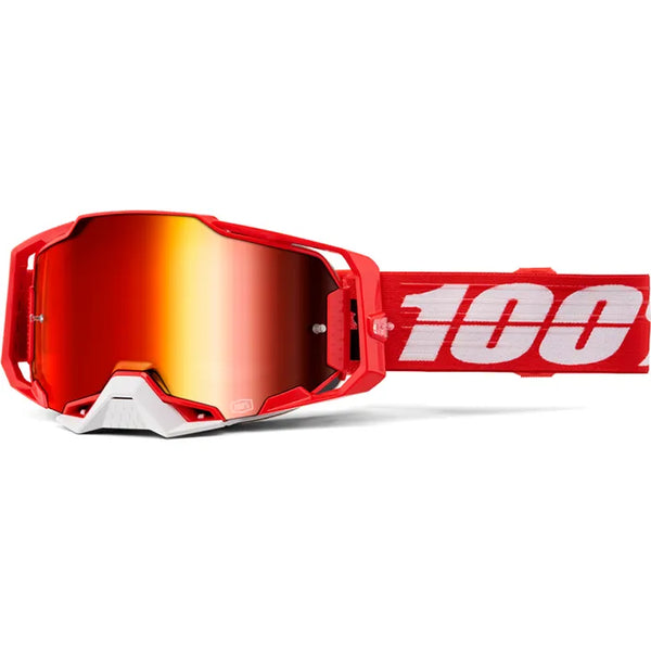 100% - Armega C-Bad Red Mirrored Lens Goggle