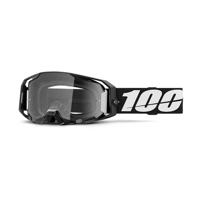 100% - Armatic Black/White Clear Lens Goggle