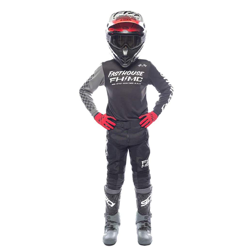 Fasthouse Youth Carbon Method Black/Gray MX Combo
