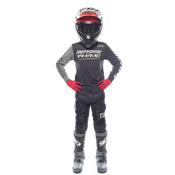 Fasthouse Youth Carbon Method Black/Gray MX Combo