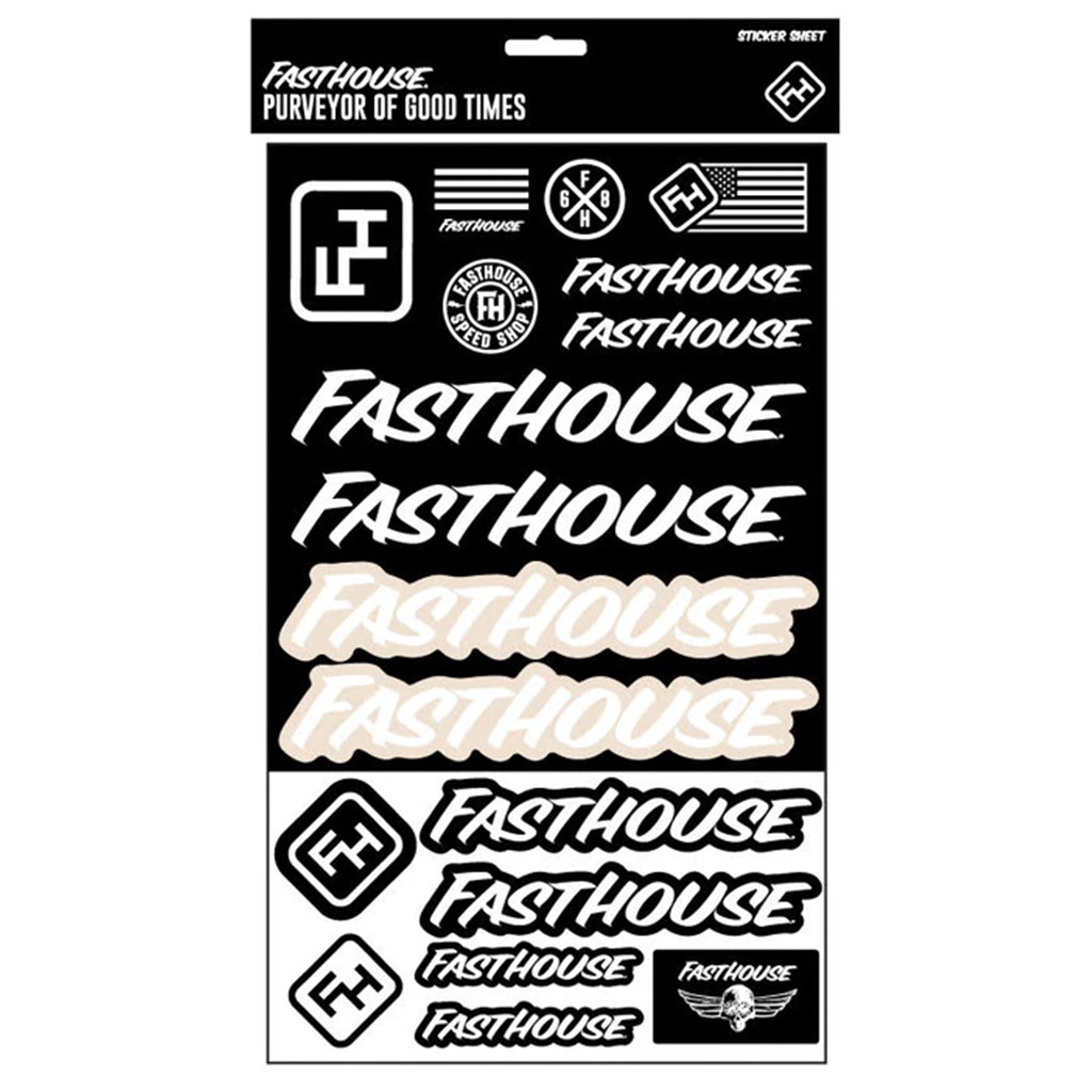 Fasthouse - Black/White Sticker Sheet