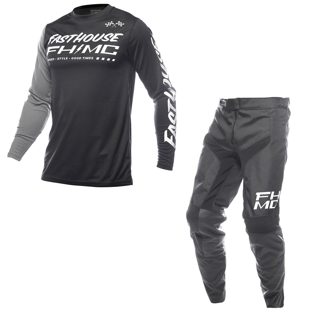 Fasthouse Youth Carbon Method Black/Gray MX Combo