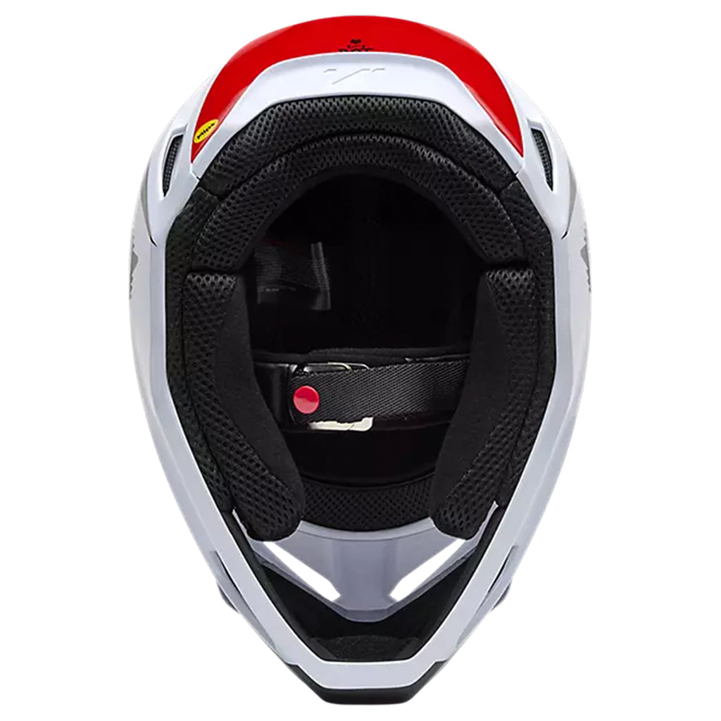 Fox - 2025 V1 Flow White/Red Helmet