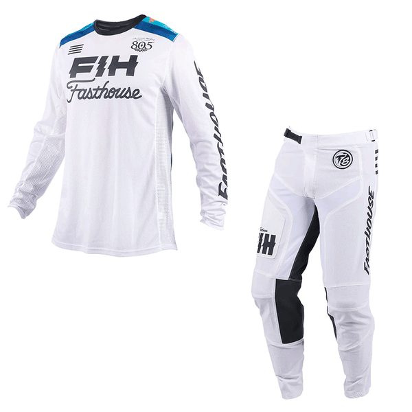 Fasthouse - Grindhouse & Sanguaro Cargo TB Island Hopping White LE Combo