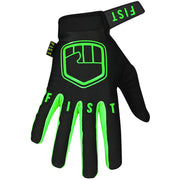 Fist - Strapped Black/Green Gloves