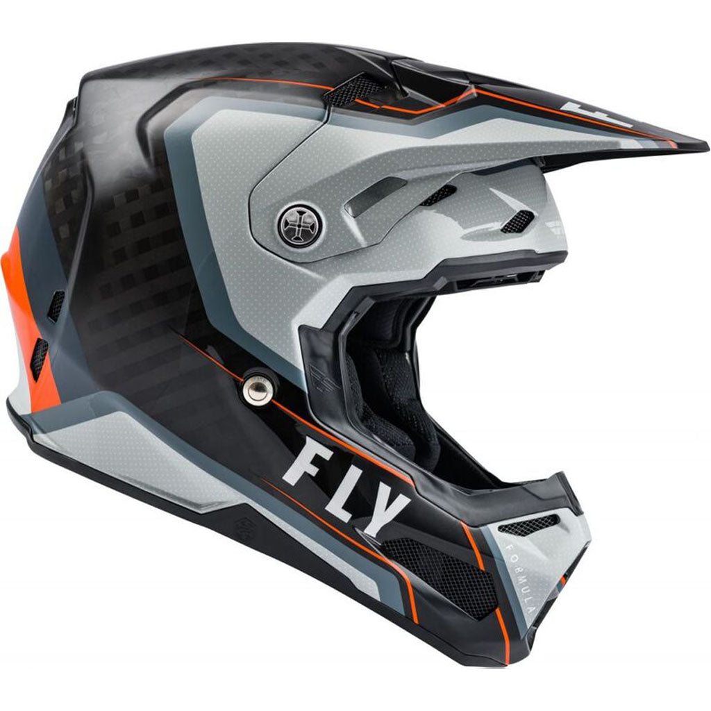 Fly Racing - Formula Carbon Axon Black/Grey/Orange Helmet
