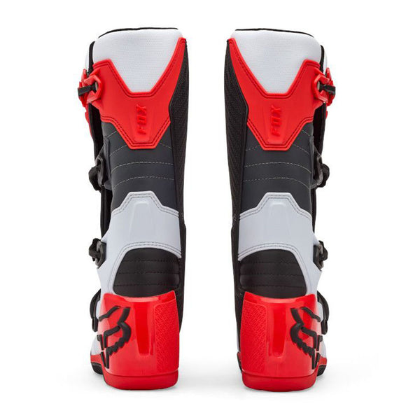 Fox - 2026 Comp White/Flo Red Boots