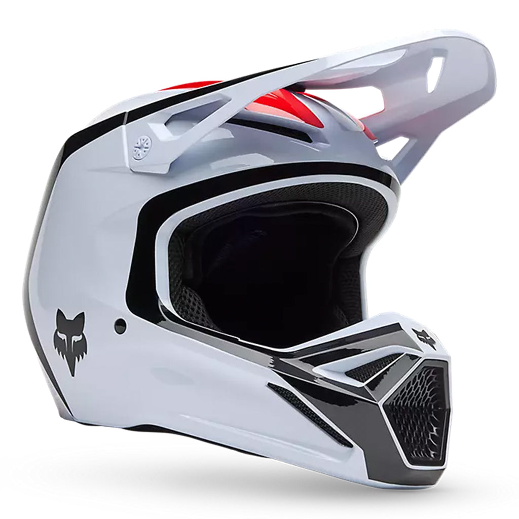 Fox - 2025 V1 Flow White/Red Helmet