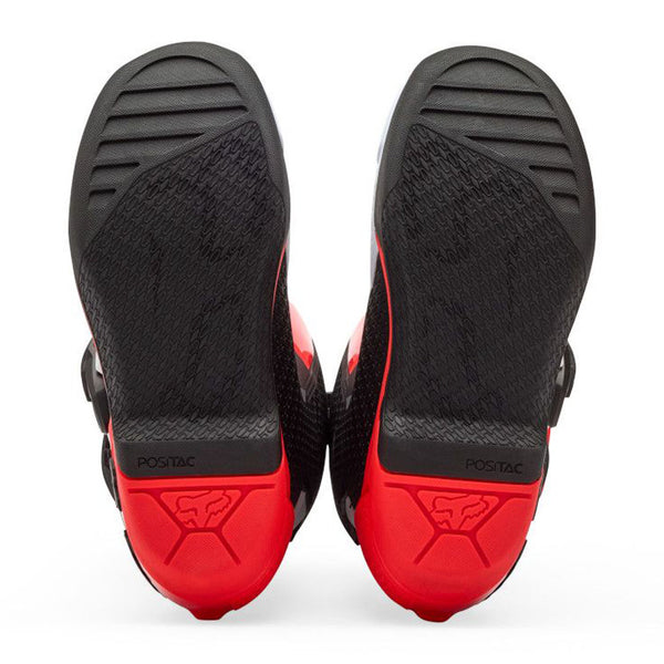 Fox - 2026 Youth Comp White/Flo Red Boots