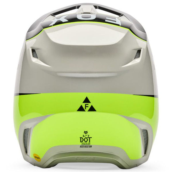 Fox - 2026 Youth V1 Collect Grey/Yellow Helmet
