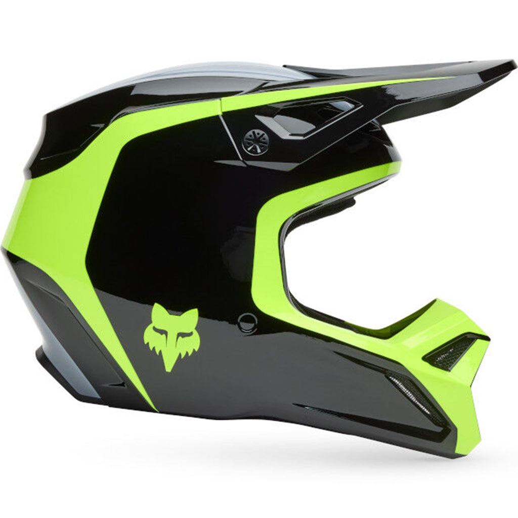 Fox - 2025 V1 Flow Black/Yellow Helmet