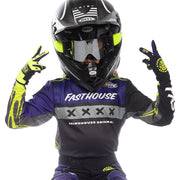 Fasthouse - Youth Grindhouse Grimm Purple Black MX Combo