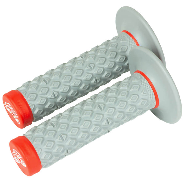 Renthal G166 Reinforced Dual-Compound Offroad Grips – Fits 7/8" Bars, Kevlar, Off-White