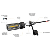 Click N Ride - Nova Series Metallic Gunmetal Indicators