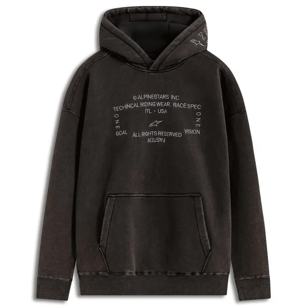 Alpinestars - Infinite Washed Black Oversized Hoodie