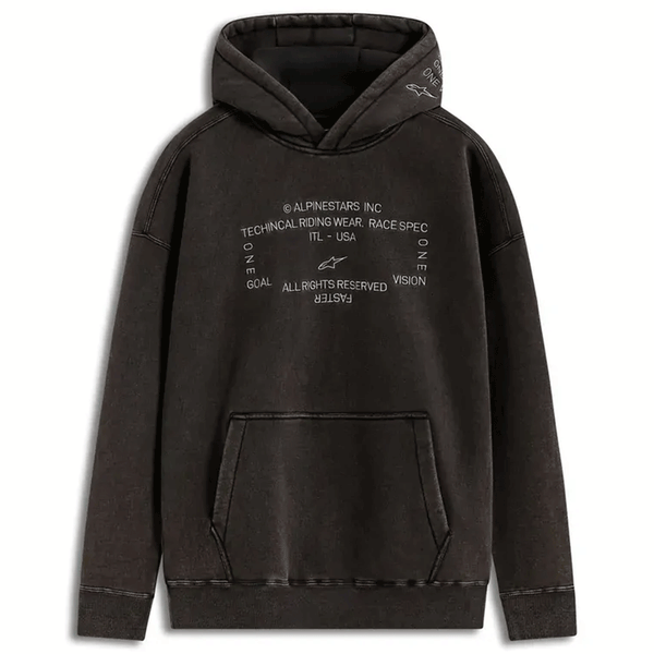 Alpinestars - Infinite Washed Black Oversized Hoodie