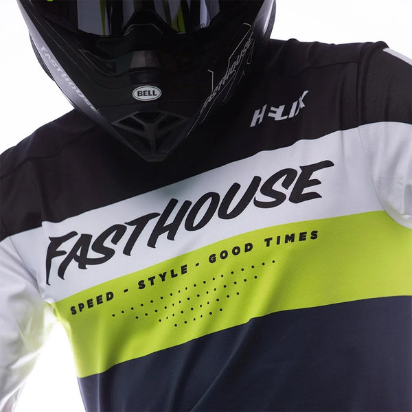 Fasthouse - Helix Daytona Black/Flo Green Jersey