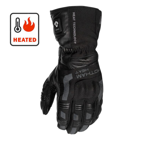 Motodry - Hotham Heated Black Leather Gloves