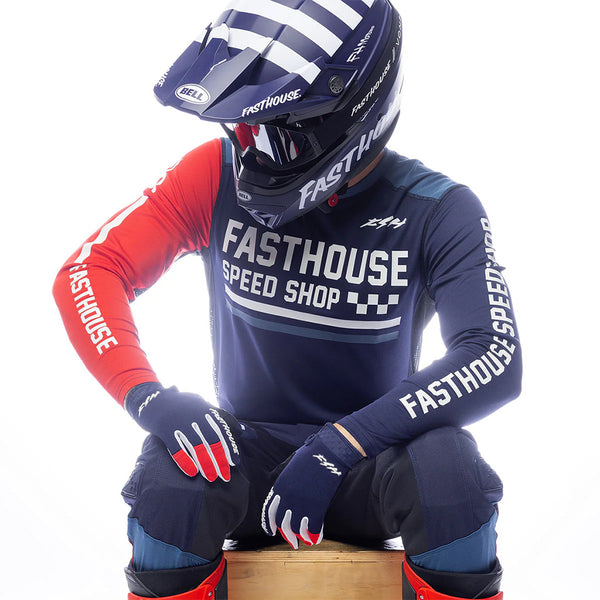 Fasthouse - 2026 Grindhouse Hudson Blue/Red MX Combo