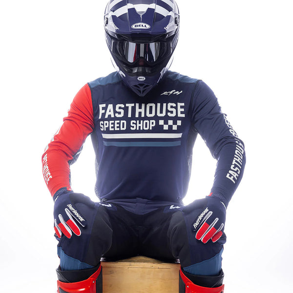 Fasthouse - 2026 Grindhouse Hudson Blue/Red MX Combo