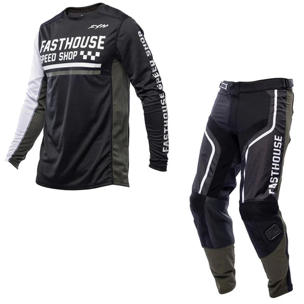 Fasthouse - 2026 Youth Grindhouse Hudson Black/White MX Combo