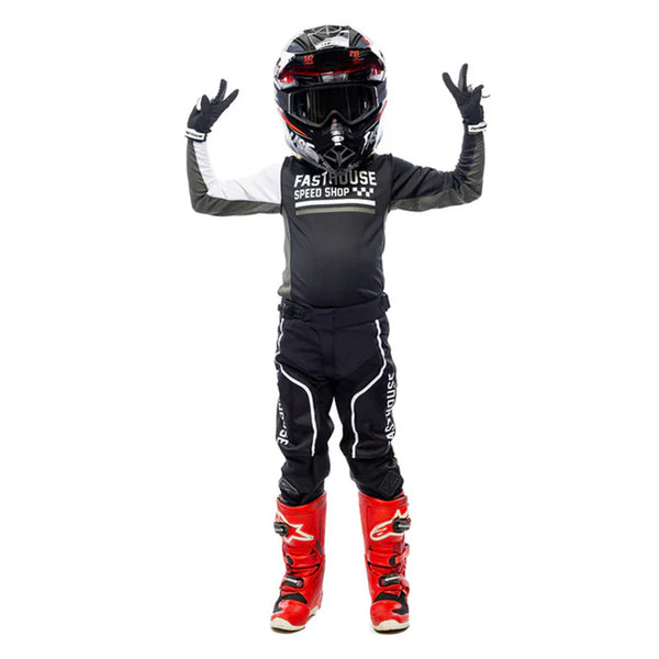 Fasthouse - 2026 Youth Grindhouse Hudson Black/White MX Combo