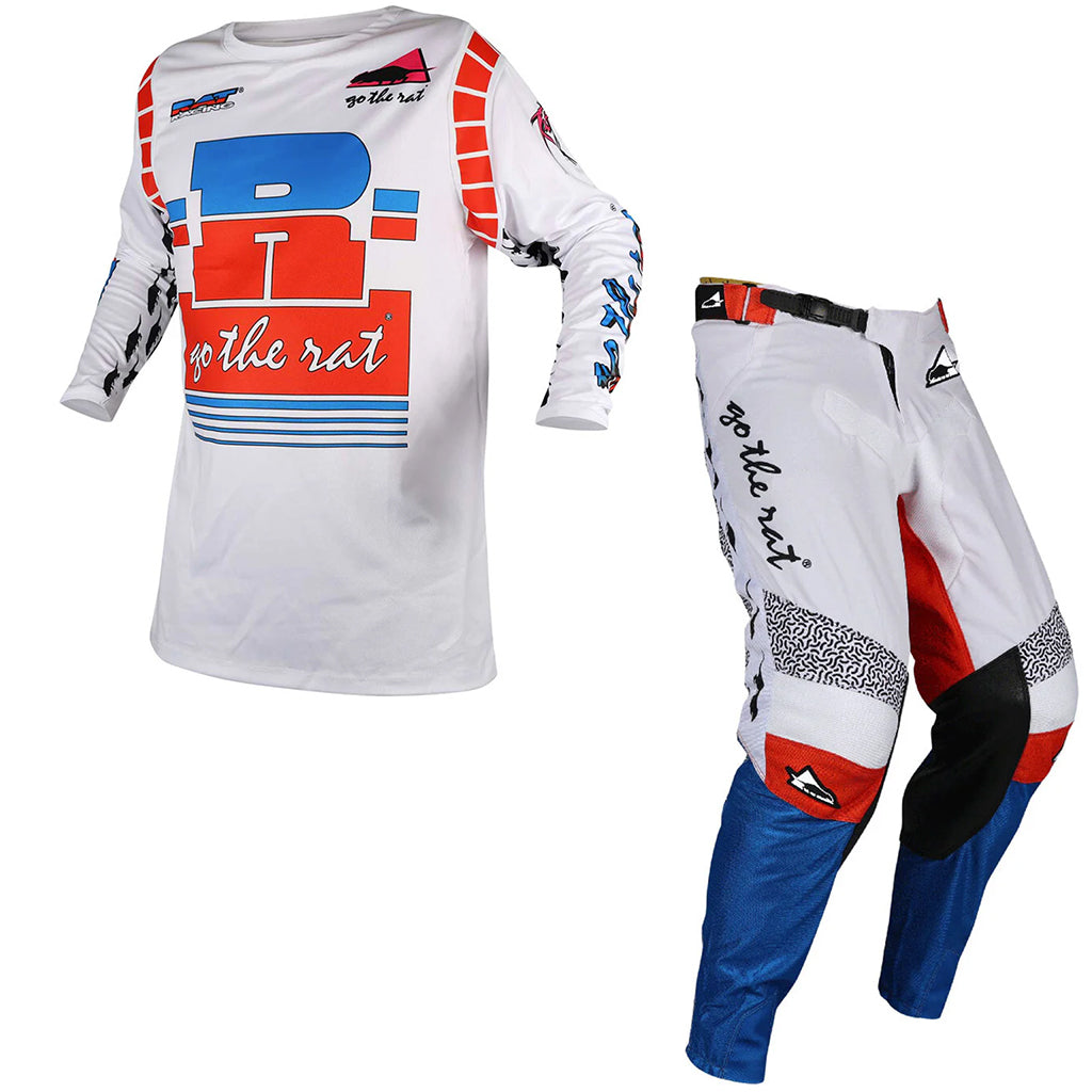Rat Racing - Hundo White/Red/Blue MX Combo