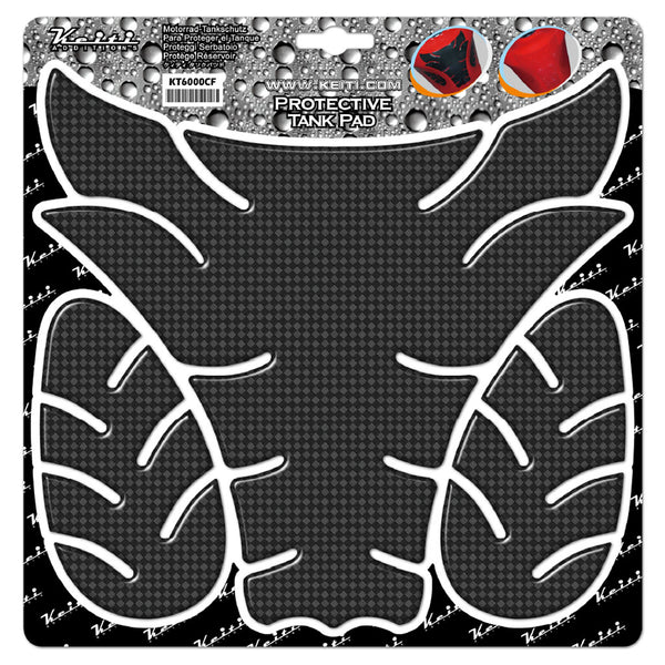 Keiti - 3 Piece Carbon Look Tank Pad