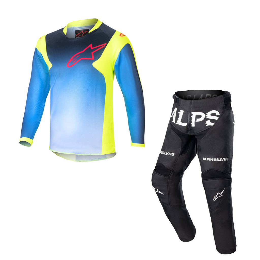 Alpinestars - 2024 Kids Racer Yellow/Blue MX Combo