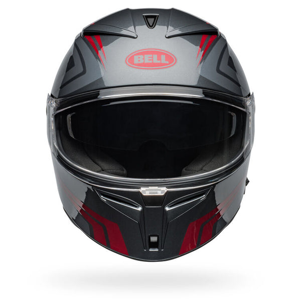 Bell - Lithium Jetstream Gloss Grey/Candy Red Full Face Helmet