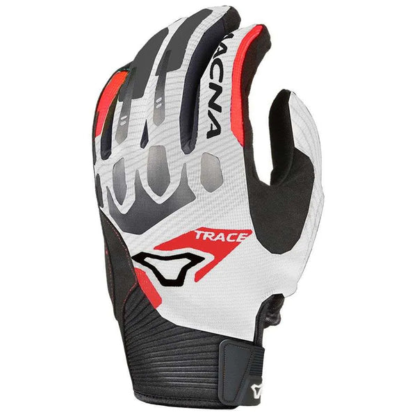 Macna - Trace White/Black/Red Short Gloves