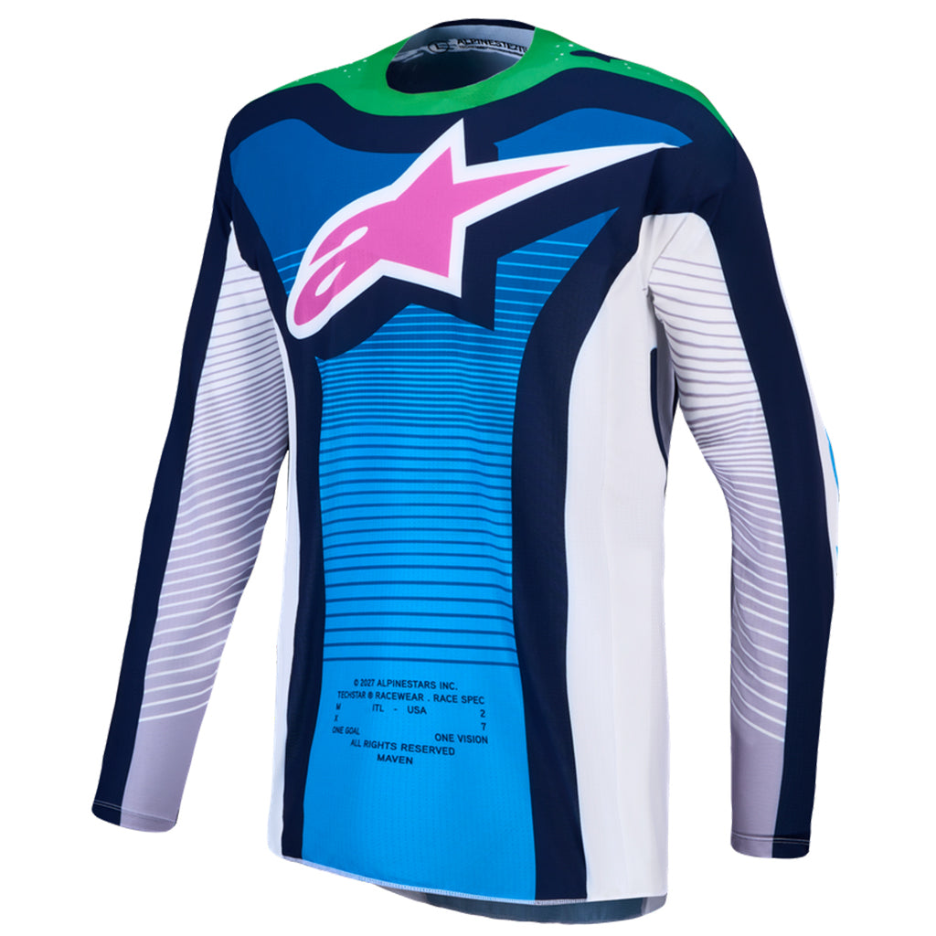 Alpinestars - 2027 Techstar Maven White/Blue/Green MX Combo