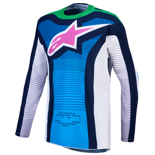 Alpinestars - 2027 Techstar Maven White/Blue/Green Jersey